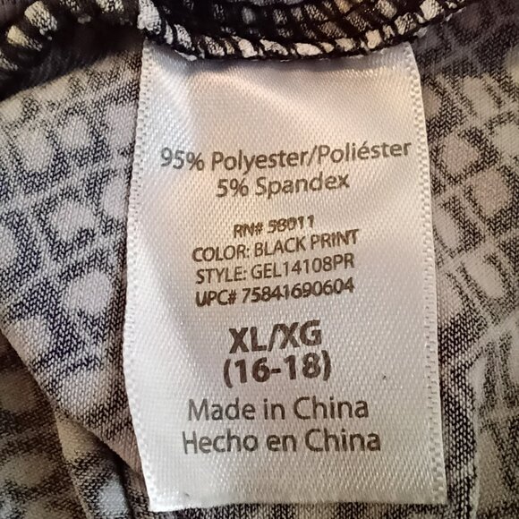 GEORGE Women's Tunic Blouse Top XL Grey Polyester Spandex Polka Dot Lightweight - Picture 5 of 5